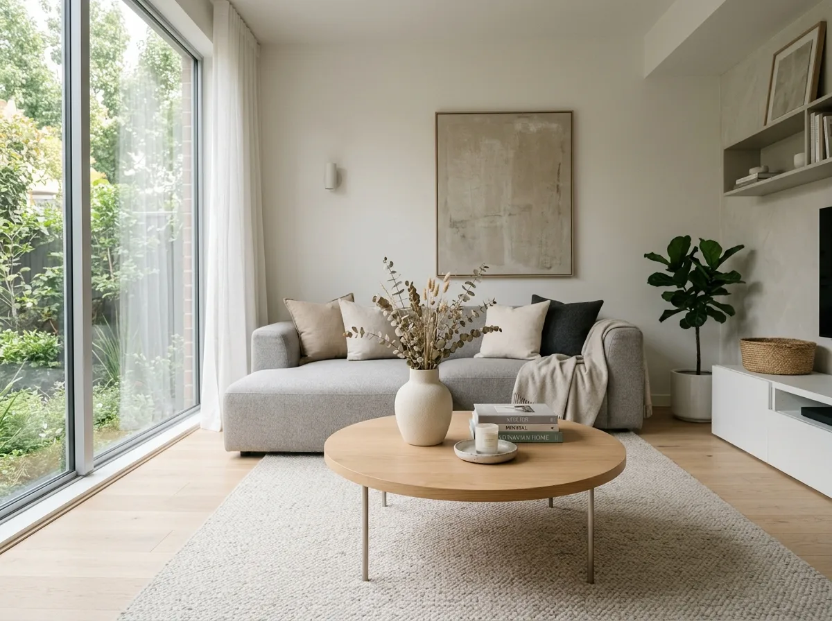 Minimalist Round Coffee Table Styling